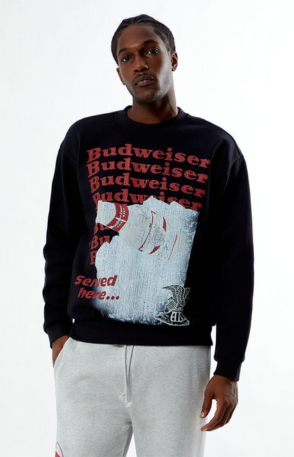 Budweiser Men's By PacSun Ice Crew Neck Sweatshirt - 0190468680009
