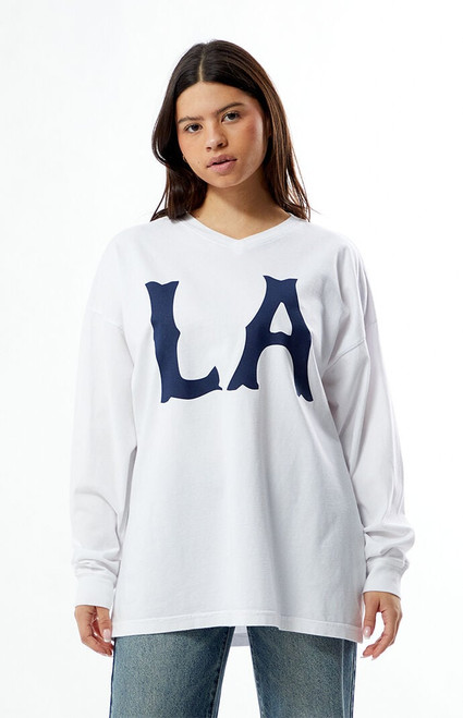 PS / LA Women's LA Long Sleeve Oversized T-Shirt - 0702512320098