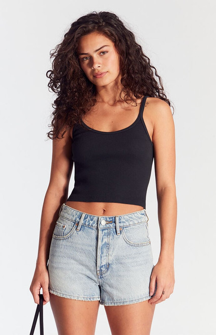 Pacsun Women's Light Indigo Button Fly High Waisted Denim Festival Shorts - 0829454210150