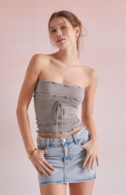 Beverly and Beck Women's Josie Ruffle Tube Top - 0740471630072