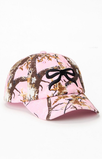 Pacsun Women's Pink Camo Bow Dad Hat - 0643609760014