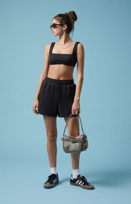 PAC 1980 Women's Active Black Sweat Shorts - 0772484260019