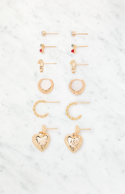 LA Hearts Women's 6 Pack Novelty Earrings - 0656448200178