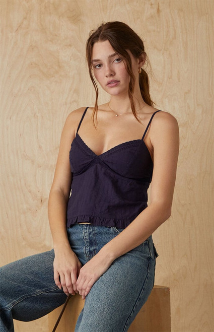 Your Favorite Women's Embroidered Tie Back Babydoll Top - 0731461580437