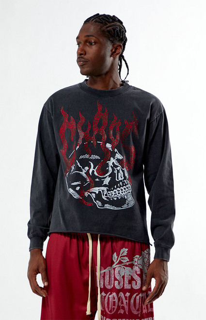 Pacsun Men's Chaos Cropped Long Sleeve T-Shirt - 0126522800094