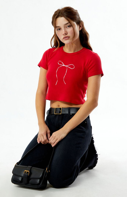 PS / LA Women's Bow Baby T-Shirt - 0702512320073