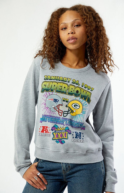 WILD COLLECTIVE Women's x PacSun x Super Bowl 1997 Fleece Crew Neck Sweatshirt - 0751610230020