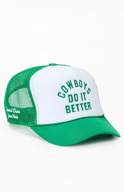 Diamond Cross Ranch Men's Green Cowboys Do It Better Trucker Hat - 0641603110009