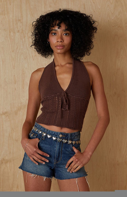 Your Favorite Women's Kelli Knit Halter Top - 0740484260387