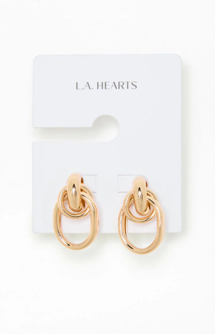 LA Hearts Women's Oval Post Earrings - 0656610990016