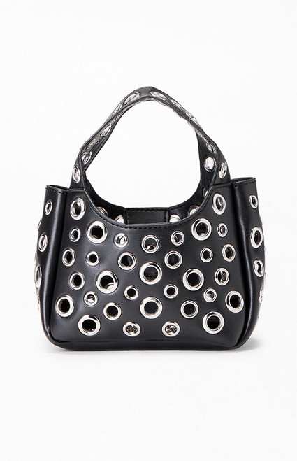 LA Hearts Women's Mini Faux Leather Grommet Chain Bag - 0645610720010