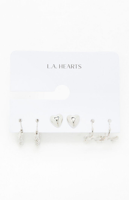 LA Hearts Women's 3 Pack Harlow Earrings - 0656448200018