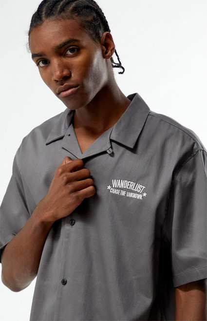Pacsun Men's Wanderlust Oversized Camp Shirt - 0180250500249