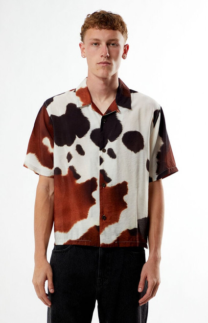 Pacsun Men's Cowhide Oversized Camp Shirt - 0180250500256