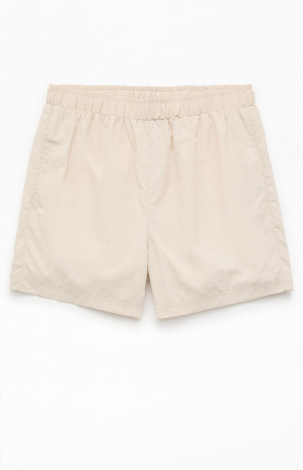 Pacsun Men's Oatmeal Baggy 4.5" Swim Trunks - 0150519270007