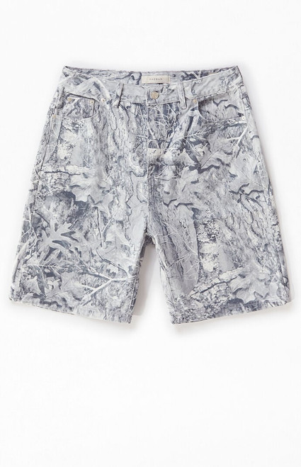 Pacsun Men's Backwoods Light Camo Tree Denim Baggy Shorts - 0170519270039