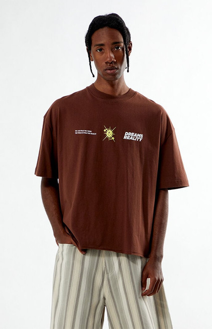 Pacsun Men's Dreams Reality Cropped Boxy T-Shirt - 0120519270072