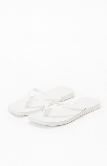 Havaianas Women's White Slim Square Flip Flop Sandals - 0517433900003