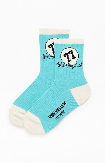 WISH ME LUCK Men's Sevens Track Crew Socks - 0634611010002