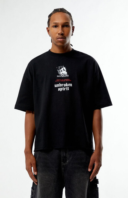 Pacsun Men's Unbroken Spirit Cropped Boxy T-Shirt - 0120519270079