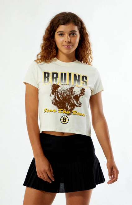 WILD COLLECTIVE Women's x NHL Boston Bruins Mini T-Shirt - 0702610230059