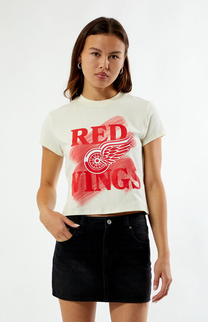 WILD COLLECTIVE Women's x NHL Detroit Red Wings Mini T-Shirt - 0702610230061