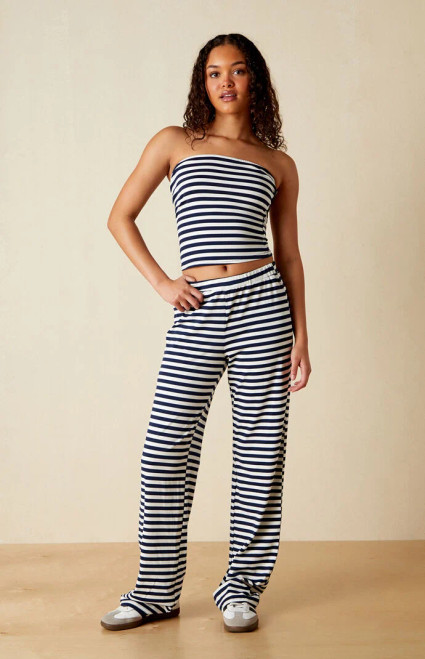 Your Favorite Women's Striped Knit Pants - 0850604850014