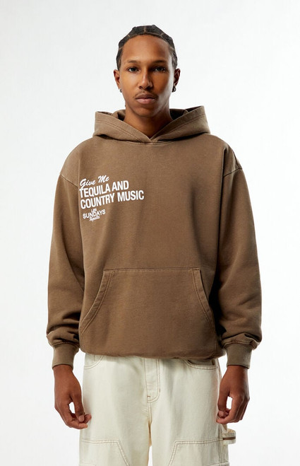 Los Sundays Men's Tequila And Country Music Hoodie - 0190522800021