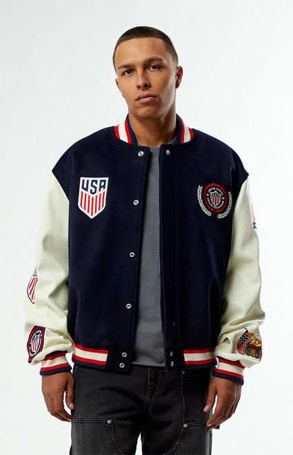 US Soccer x Jeff Hamilton Men's Varsity Jacket - 0201610090002