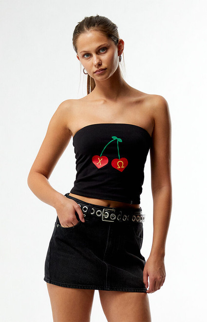 HYPE & VICE Women's Chi Omega Tube Top - 0702610870073
