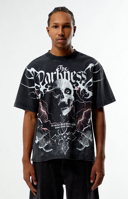 Pacsun Men's The Darkness Cropped Boxy T-Shirt - 0120522800057