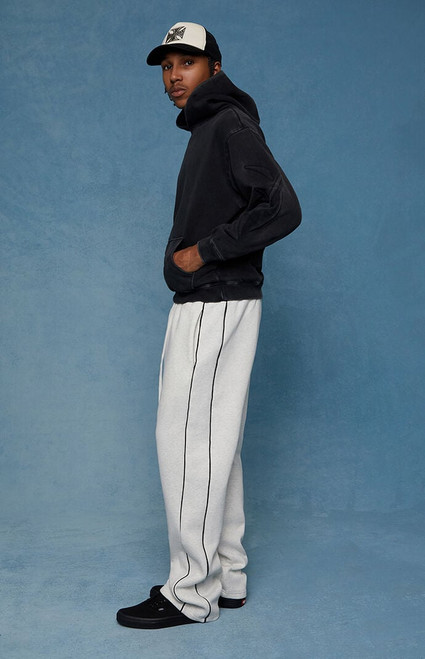 Pacsun Men's Gray Piping Track Sweatpants - 0133519270028