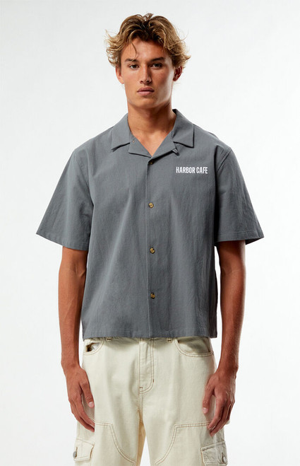Pacsun Men's Harbor Cafe Oversized Resort Camp Shirt - 0180611140018
