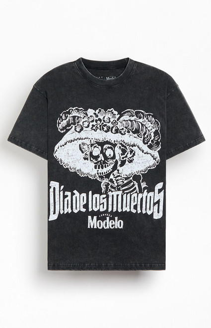 Modelo Men's La Catrina Dia De Los Muertos T-Shirt - 0097603260736