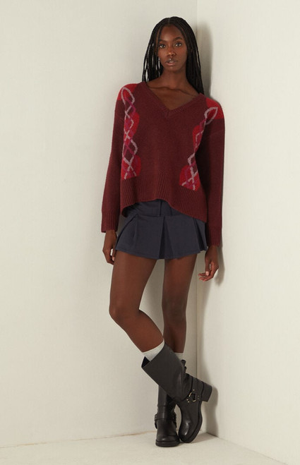 Your Favorite Women's Elin V-Neck Oversized Sweater - 0740484260181