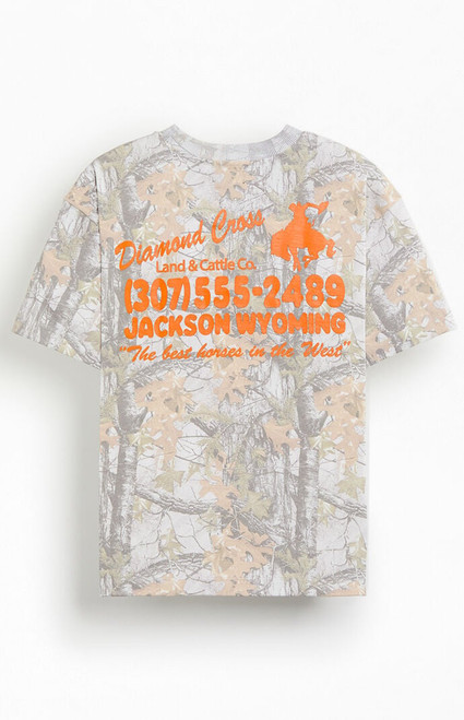 Diamond Cross Ranch Men's Camo Retro Address T-Shirt - 0097603110003