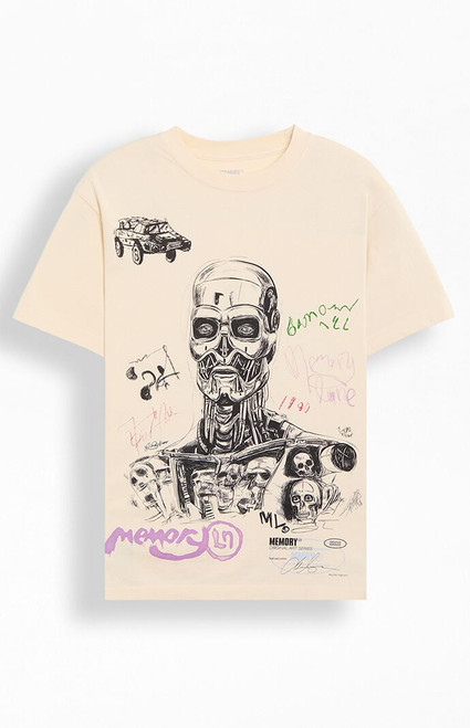 Memory Lane Men's Skull Doodle T-Shirt - 0097611370004