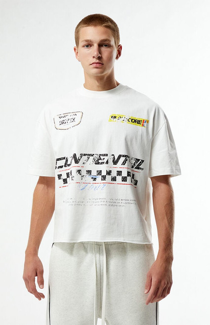 Pacsun Men's Continental Racing Cropped Boxy T-Shirt - 0120519270097