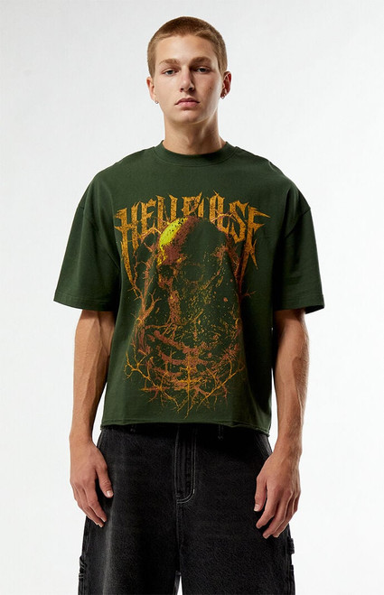 Pacsun Men's Hellpulse Cropped Boxy T-Shirt - 0120519270099