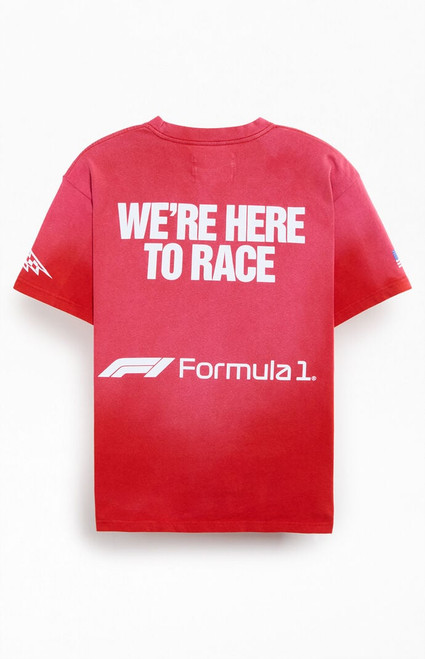 Formula 1 Men's x Pacsun Las Vegas Red Here To Race T-Shirt - 0097603260774