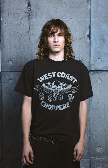 Men's West Coast Choppers Flying Skull T-Shirt - 0097603260785