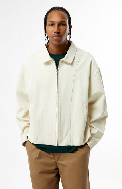 Pacsun Men's Cream Double Seams Gas Jacket - 0201611140009