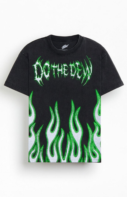 Men's Do The Dew Flames T-Shirt - 0097525820023