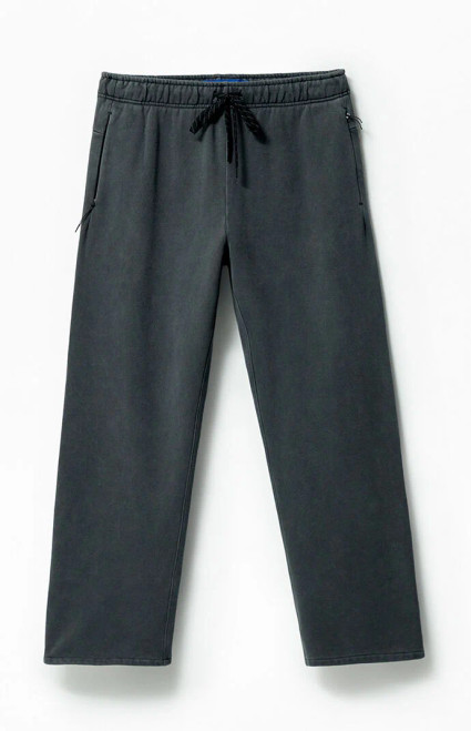 A.R.C. Men's Washed Black Heavyweight Fleece Baggy Sweatpants - 0141484260034