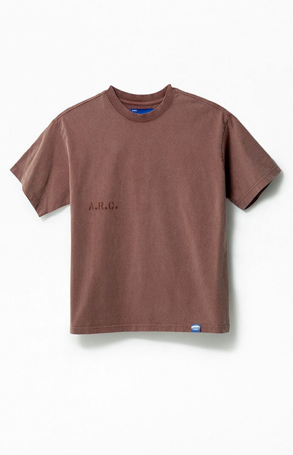 A.R.C. Men's Taupe Vintage Wash Heavyweight Oversized T-Shirt - 0140484260084