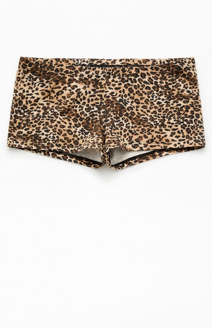 John Galt Women's Leopard Boxer Boyshorts - 0842601600347