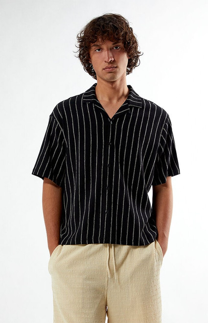 Pacsun Men's Striped Oversized Camp Shirt - 0180250500325
