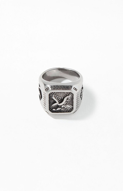 Pacsun Men's Silver Eagle Signet Ring - 0629491390005