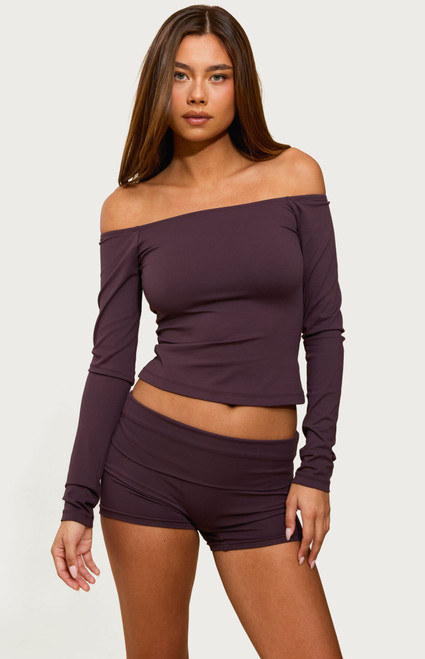 Edikted Women's Tezia Off Shoulder Long Sleeve Top - 0731609691431