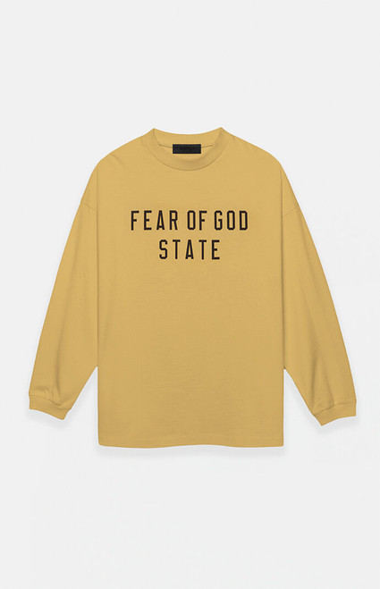 Fear of God ESSENTIALS Men's Amber Heavy Long Sleeve T-Shirt - 0125468680052789
